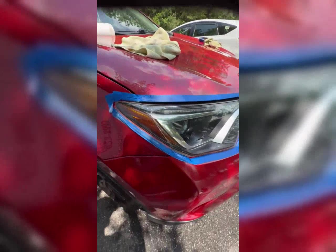 Watch a real headlight restoration in progress, from hazy and oxidized to clear.