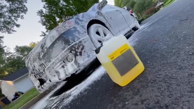 The premium snow foam soap we use for a gentle, paint-safe hand wash.