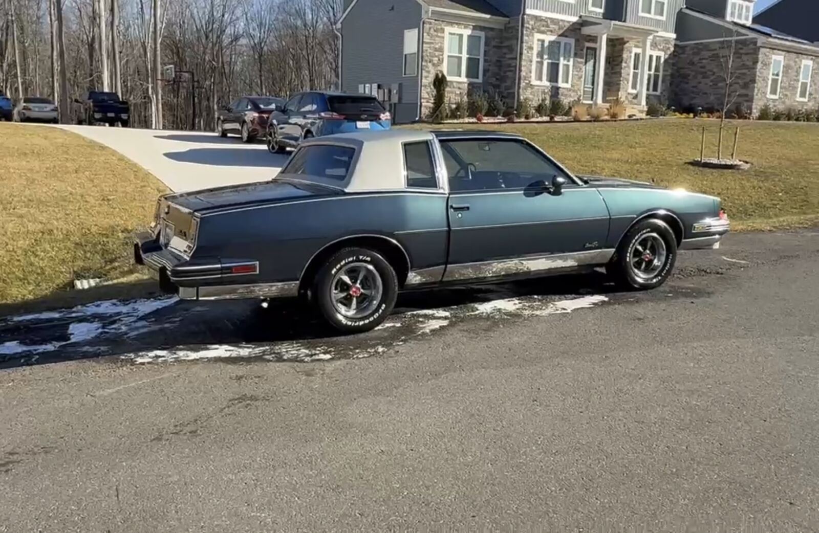 Full detail on a classic Oldsmobile Cutlass in a Manassas, Va residential driveway.